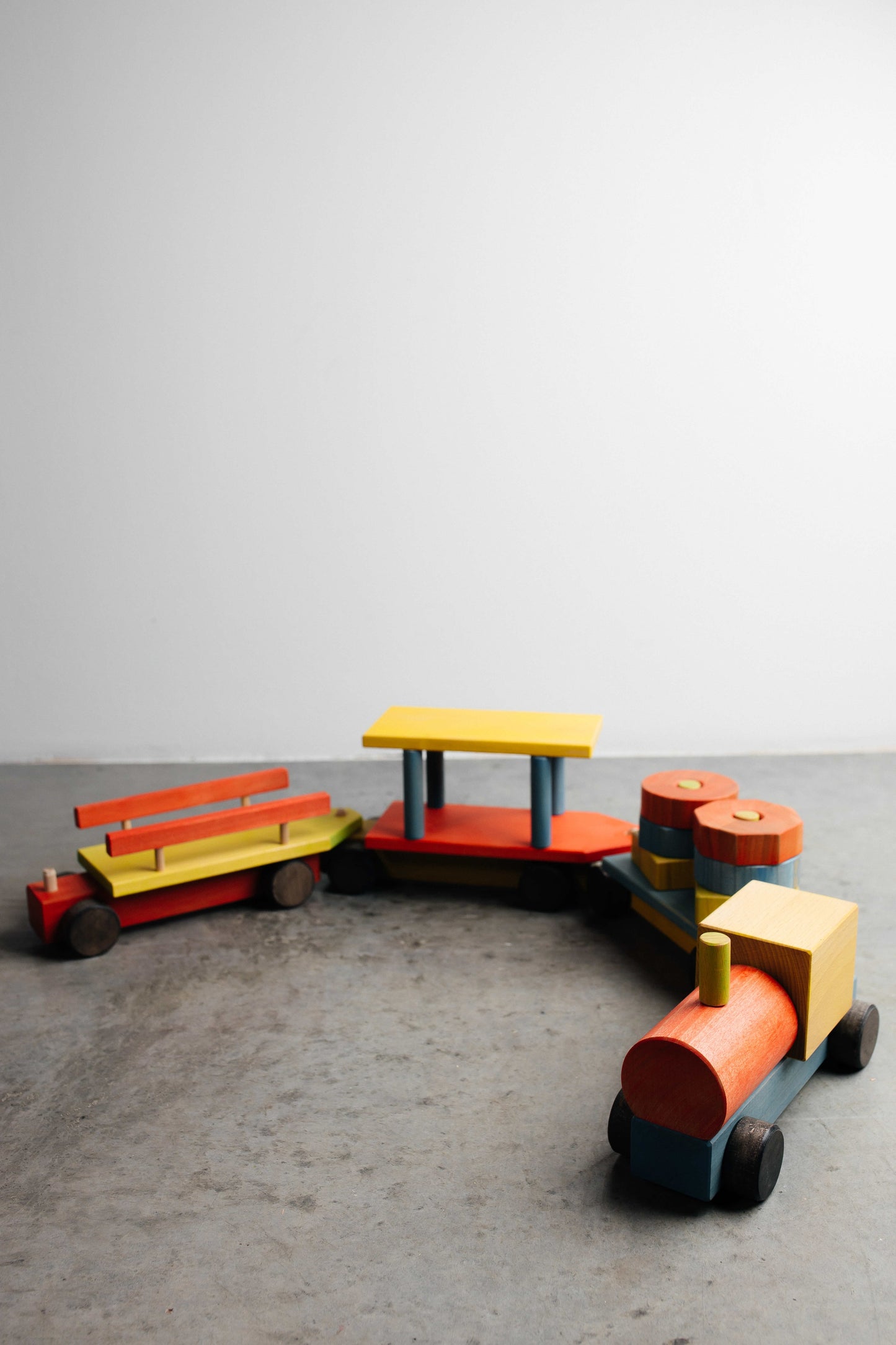 Wooden Toy Train (Colored)