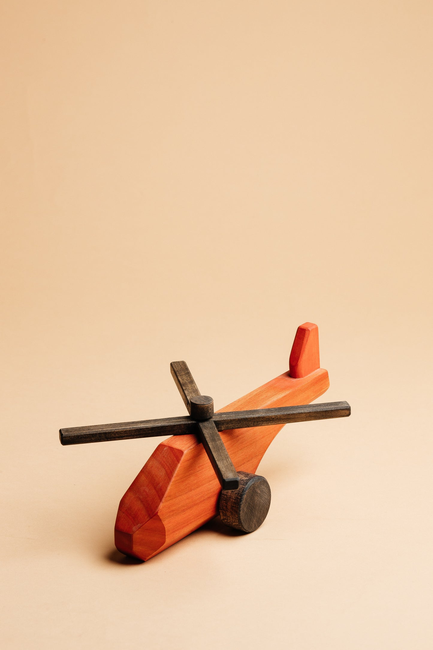 Wooden Toy Helicopter (red)